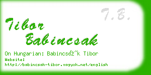 tibor babincsak business card